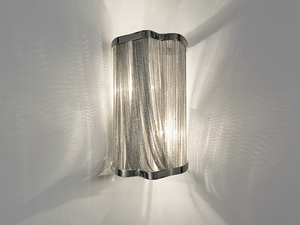 ATLANTIS J04 - Brass chains and metal structure plated wall light - Wall lamp by Terzani
