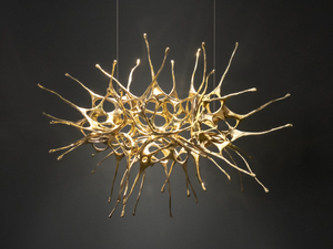 DRAGON - Illuminated brass suspension - Ceiling lamp by Terzani