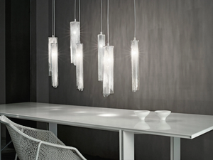 FRAME - Halogen glass pendant lamp - Ceiling lamp by Terzani