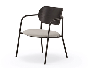 ECLIPSE - Metal easy chair with integrated cushion - Accessories by TEULAT