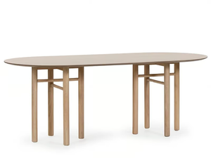 JUNCO - Oval veneer and rubberwood table - Table by TEULAT
