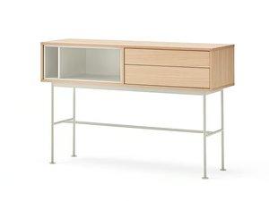 YOKO - Wood veneer and MDF console table with drawers - Console by TEULAT