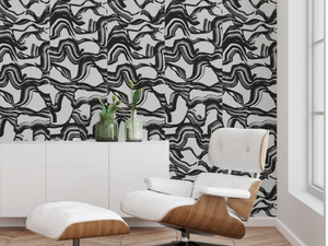 BRUSH - Motif washable wallpaper - Wallpaper by Texturae