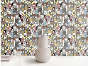 FOLLA PATTERN - Motif washable wallpaper - Wallpaper by Texturae