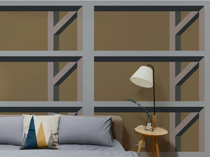 LARIA - Geometric panoramic wallpaper - Wallpaper by Texturae