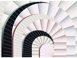 VAULT - Washable optical wallpaper - Wallpaper by Texturae