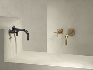 HIGHLINE - 2 hole wall-mounted single handle washbasin tap - Tap by The Watermark Collection