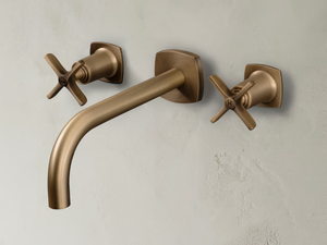 HIGHLINE - 3 hole wall-mounted washbasin tap - Tap by The Watermark Collection