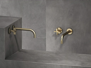 LONDON - 2 hole wall-mounted single handle washbasin tap - Tap by The Watermark Collection