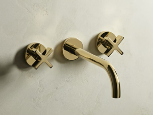 LONDON - 3 hole wall-mounted washbasin tap - Tap by The Watermark Collection