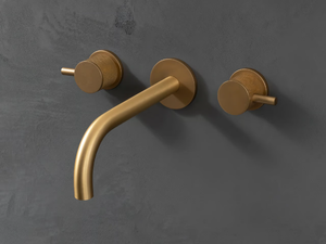 TITANIUM - 3 hole wall-mounted washbasin tap - Tap by The Watermark Collection
