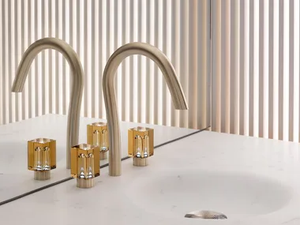 BEYOND CRYSTAL CHAMPAGNE - Basin mixer - Tap by THG Paris