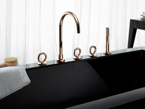 COLLECTION O - Bath mixer and handshower supplied by progressive cartridge mixer - Tap by THG Paris