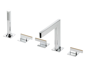 ICON-X - Bath mixer and handshower supplied by progressive cartridge mixer - Tap by THG Paris