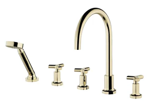 LES ONDES - Bath mixer and handshower supplied by progressive cartridge mixer - Tap by THG Paris