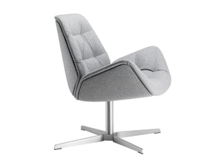 809 - Fabric armchair with armrests with 4-spoke base - Armchair by Thonet