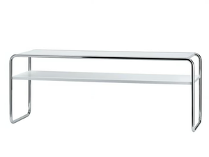 B 10/1 - Rectangular low coffee table with integrated magazine rack - Coffee table by Thonet