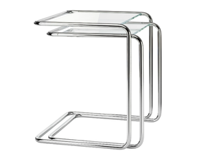 B 97 - Stackable glass and steel side table - Coffee table by Thonet