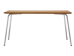 S 1040 - Rectangular steel and wood garden table - Table by Thonet