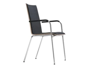 S 164 PF - Stackable upholstered chair with armrests - Chair by Thonet