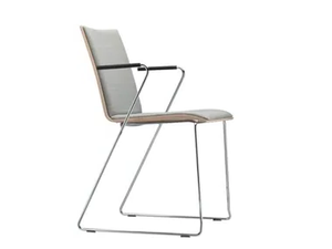 S 182 PFST - Sled base upholstered chair with armrests - Chair by Thonet