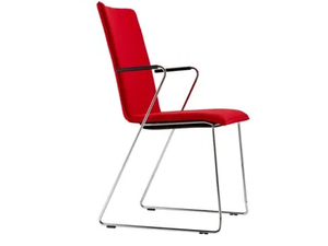 S 184 PVFST - Sled base upholstered chair with armrests - Chair by Thonet