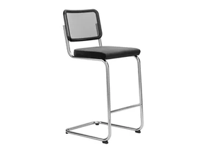 S 32 SPVNH - Cantilever upholstered mesh stool - Stool by Thonet