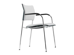 S 360 PFST - Stackable upholstered chair with armrests - Chair by Thonet