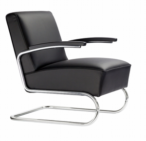 S 411 - Upholstered cantilever armchair with armrests - Armchair by Thonet