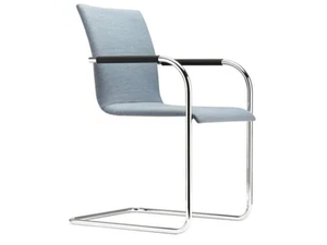 S 55 PF - Cantilever upholstered chair with armrests - Chair by Thonet