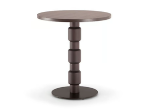 BERLINO - Round solid wood and metal table - Table by Tirolo