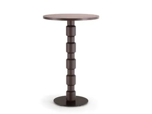 BERLINO - Round solid wood and metal table - Table by Tirolo