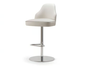 CHICAGO - Upholstered stool with footrest with back - Stool by Tirolo