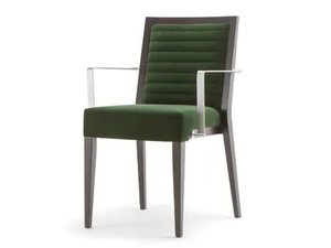 GINEVRA - Fabric chair with armrests - Chair by Tirolo