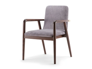 GRACE - Upholstered chair with armrests - Chair by Tirolo