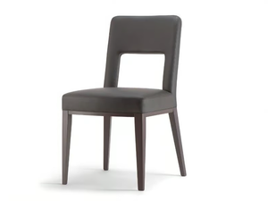 MONTREAL - Upholstered leather chair open back - Chair by Tirolo