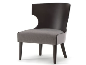 XIE - Upholstered solid wood easy chair - Armchair by Tirolo
