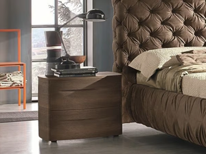 BOGART - Wooden bedside table with drawers - Side table by Tomasella