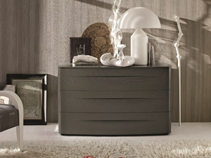 BOGART - Wooden chest of drawers with integrated handles - drawer by Tomasella