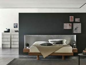 FUSION - Double bed with integrated nightstands - Bed frame by Tomasella