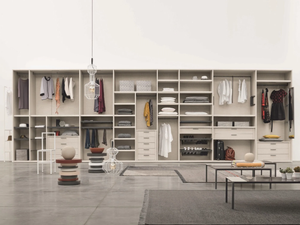 LOGICA - Sectional wooden walk-in wardrobe - wardrobe by Tomasella