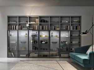 METROPOLIS - Sectional glass bookcase - Cabinet by Tomasella