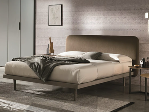 MILLY - Ash double bed with upholstered headboard - Bed frame by Tomasella
