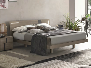 TABLET - Ash double bed with integrated lighting - Bed frame by Tomasella