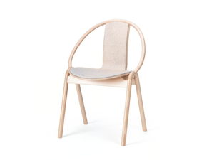 AGAIN - Stackable upholstered chair with armrests - Chair by TON