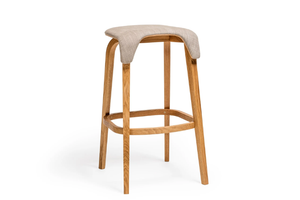 LEAF - High upholstered stool with footrest - Stool by TON