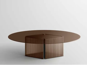 BOW - Round glass table - Table by Tonelli Design