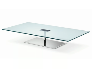FARNIENTE - Low rectangular tempered glass coffee table - Coffee table by Tonelli Design