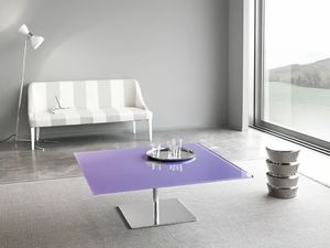 FARNIENTE - Low square tempered glass coffee table - Coffee table by Tonelli Design
