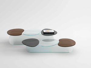 LILYPAD - Low glass coffee table - Coffee table by Tonelli Design